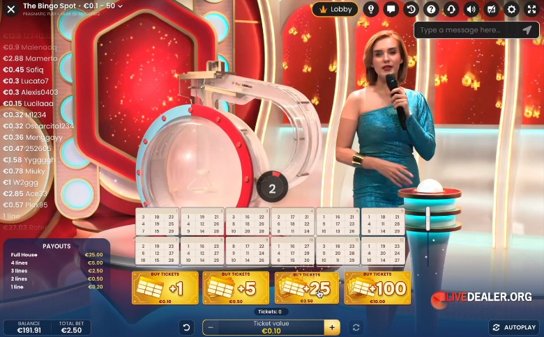 The Bingo Spot Live Game dari Pragmatic Play