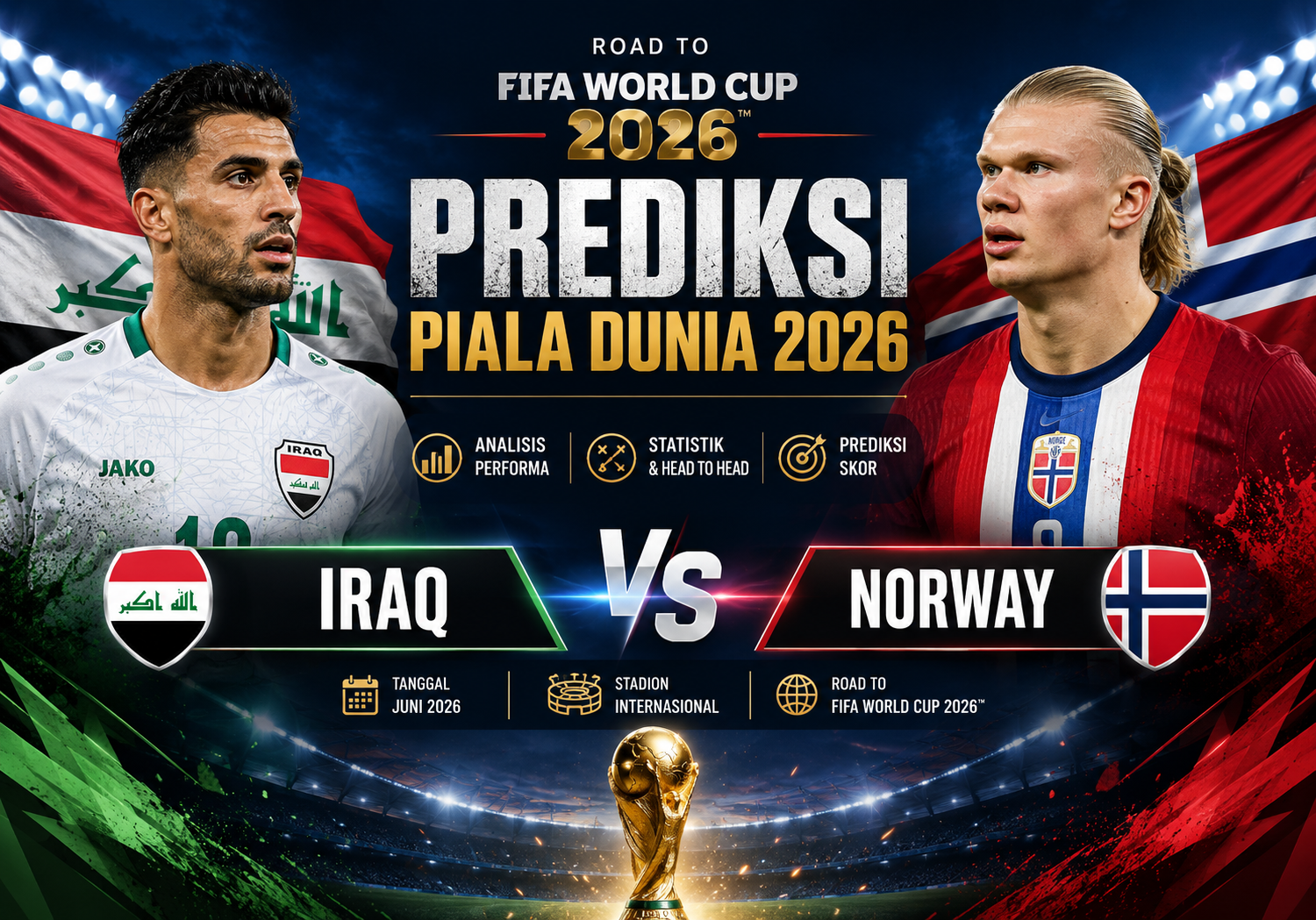 ⚽ Prediksi Piala Dunia 2026: Iraq vs Norway