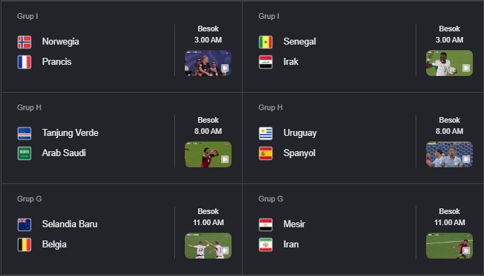 Prediksi Piala Dunia 27 Juni 2026: Prancis, Spanyol, Belgia, dan Senegal Siap Berburu Kemenangan