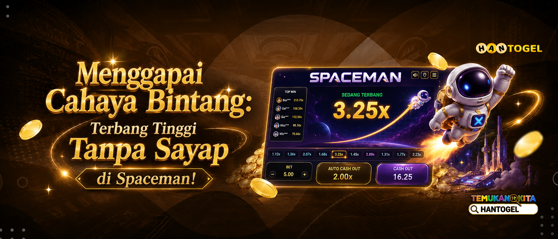 Menggapai Cahaya Bintang: Terbang Tinggi Tanpa Sayap di Spaceman!