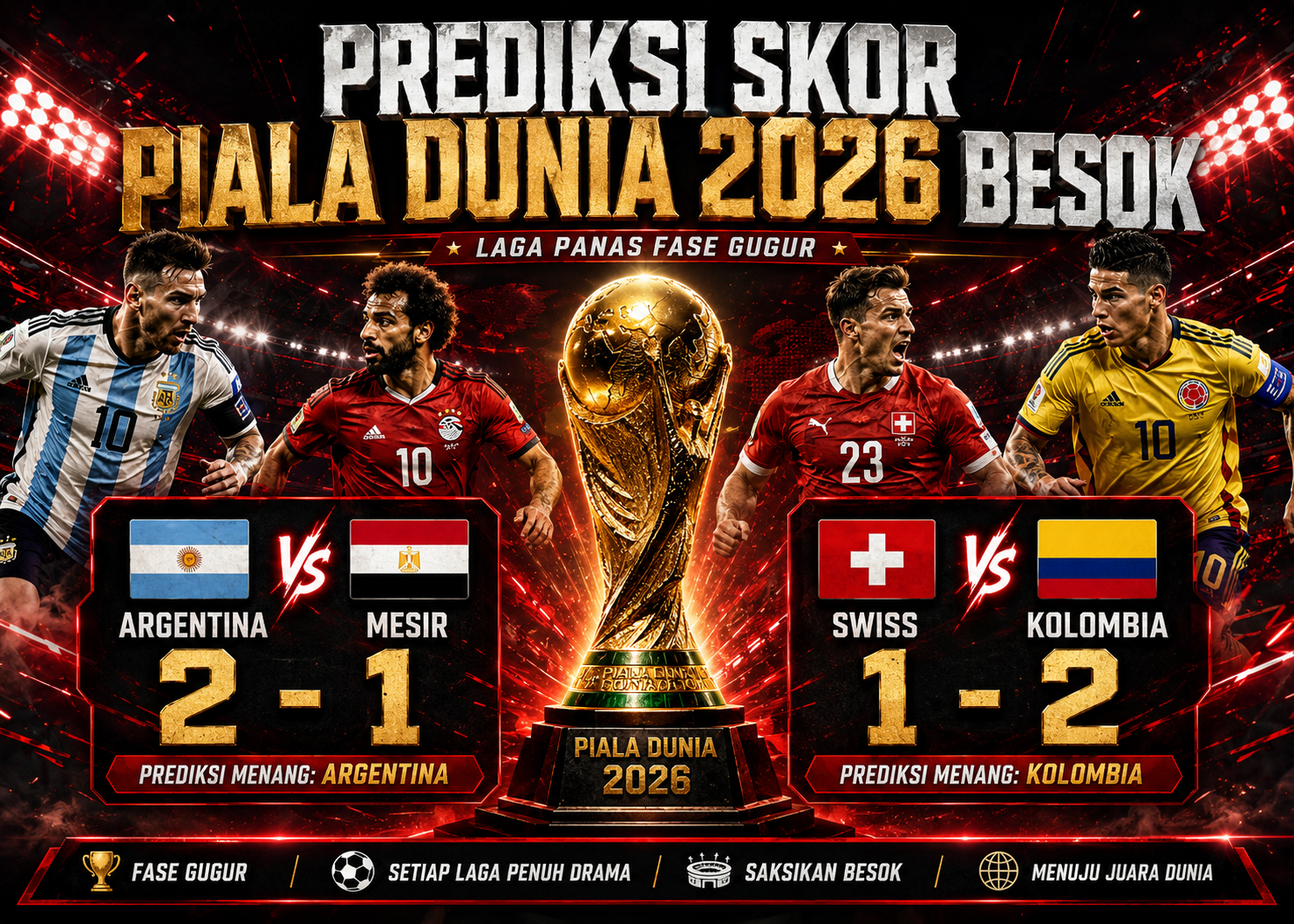 Piala Dunia 2026 Prediksi Skor Besok: Laga Panas Fase Gugur Makin Menegangkan
