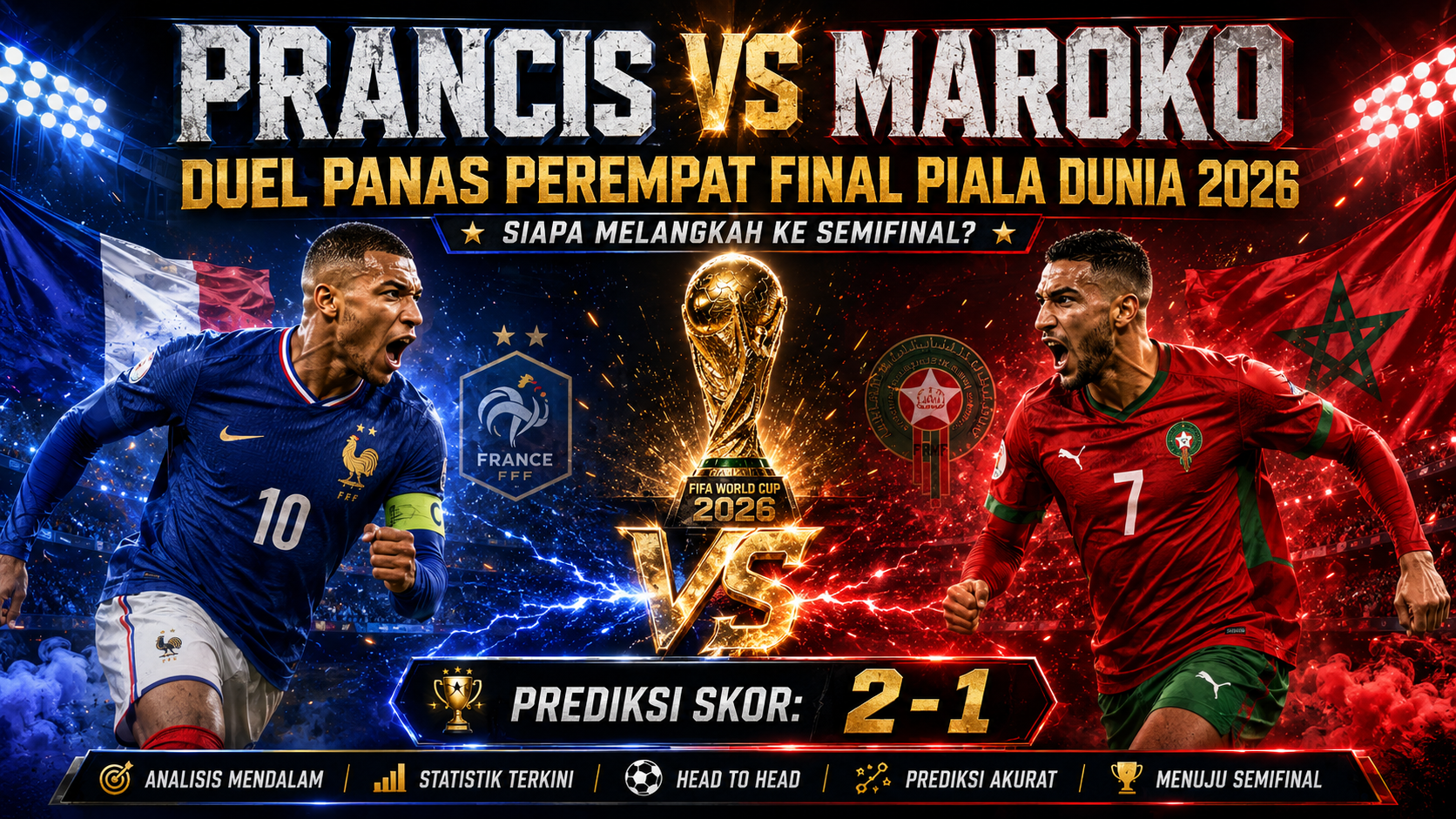 Prancis vs Maroko: Duel Panas Perempat Final Piala Dunia 2026, Siapa Melangkah ke Semifinal?