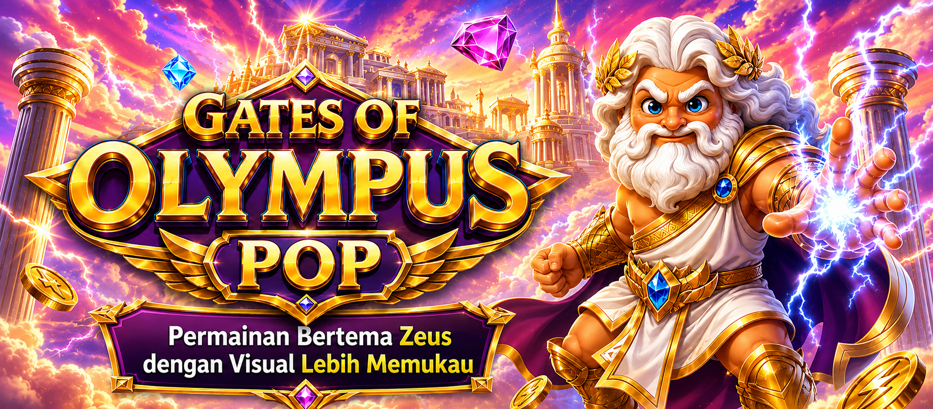 Gates of Olympus POP, Permainan Bertema Zeus dengan Visual Lebih Memukau